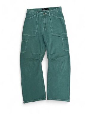 Dark green carpenter barrel jeans | dyed utility work pants - size S / 29”